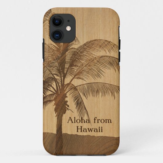 Kapaa Sonnenuntergang-hawaiisches Imitat Koa Case-Mate iPhone Hülle (Rückseite)