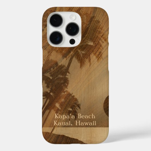 Kapaa Sunset Hawaiian Imitats Koa Wood Case-Mate iPhone Hülle (Rückseite)