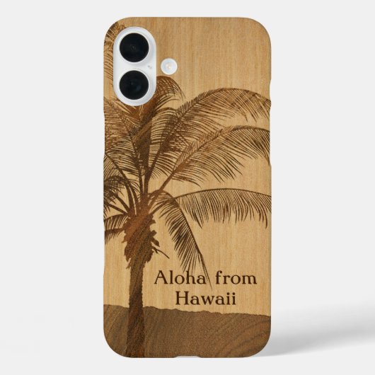 Kapaa Sunset Hawaiian Imitats Koa Wood Case-Mate iPhone Hülle (Rückseite)