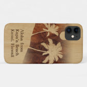 Kapaa Sunset Hawaiian Imitats Koa Wood Twin Palm Case-Mate iPhone Hülle (Rückseite (Horizontal))