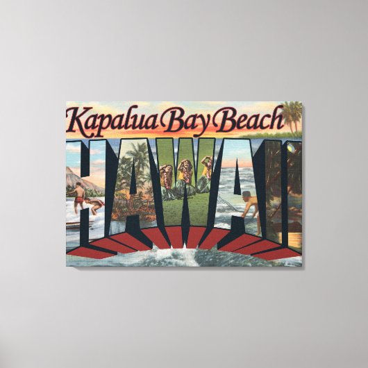 Kapalua Bay Beach, Hawaii - Große Briefszenen Leinwanddruck (Vorderseite)