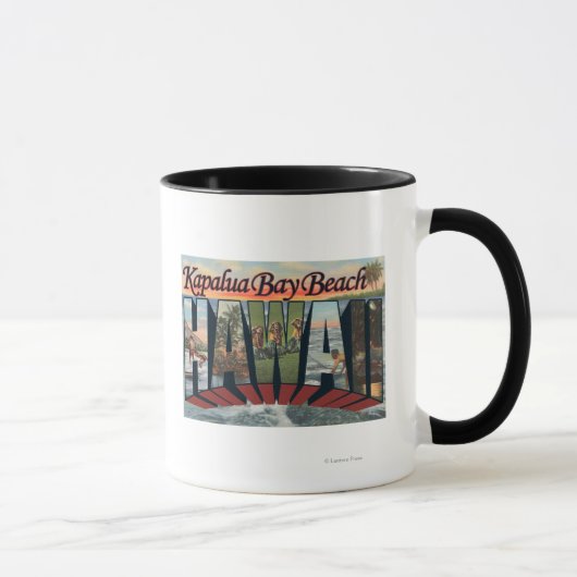 Kapalua Bay Beach, Hawaii - Große Briefszenen Tasse (Rechts)