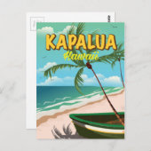 Kapalua Hawaii Reiseplakat Postkarte (Vorne/Hinten)