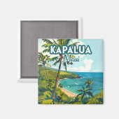 Kapalua Maui Hawaii Bay Beach Vacation Retro Magnet (Vorderseite/Rückseite)