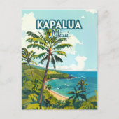 Kapalua Maui Hawaii Bay Beach Vacation Retro Postkarte (Vorderseite)