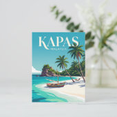 Kapas Insel Malaysia Postkarte (Stehend Vorderseite)