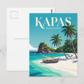 Kapas Insel Malaysia Postkarte (Vorne/Hinten)