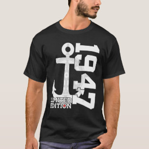 Kapazität 75 Jahre 1947 Matrosen 75. Geburtstag T-Shirt