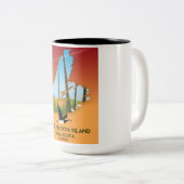 Kapbreton Island nova Scotia Kanada Karte Zweifarbige Tasse (VorderseiteRechts)