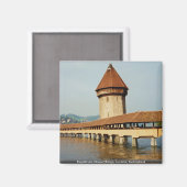 Kapelbruke Kapellbrücke, Luzern, Schweiz Magnet (Vorderseite/Rückseite)
