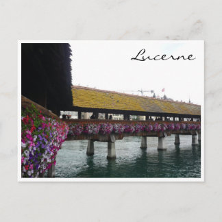 Kapellbrücke Blume Postkarte