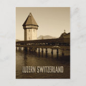Kapellbrücke Luzern in der Schweiz Postkarte (Vorderseite)