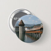 Kapellbrücke, Luzern, Schweiz Button (Vorne & Hinten)