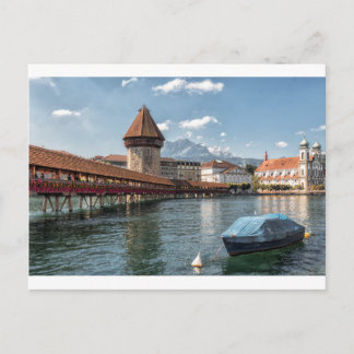 Kapellbrücke Luzern, Schweiz Postkarte