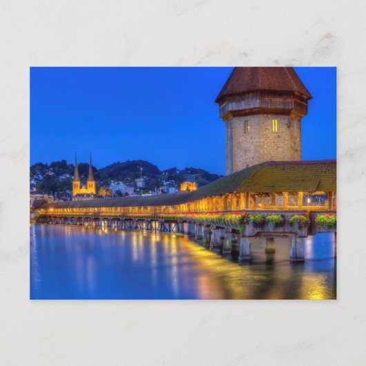 Kapellbrucke, Luzern, Schweiz Postkarte (Vorderseite)
