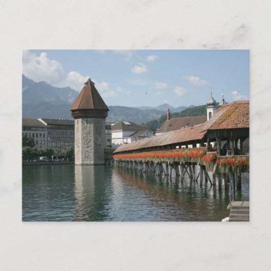 Kapellbrücke, Luzern, Schweiz Postkarte (Vorderseite)