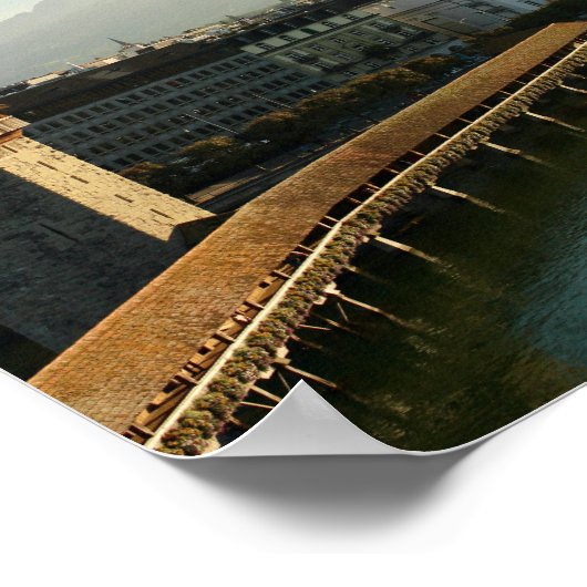 Kapellbrücke, Luzern, Schweiz Print Poster (Ecke)