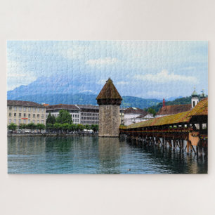 Kapellbrücke - Monte Pilatus - Luzern Schweiz Puzzle