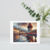 Kapellbrücke Schweiz, Postkarte (Stehend Vorderseite)