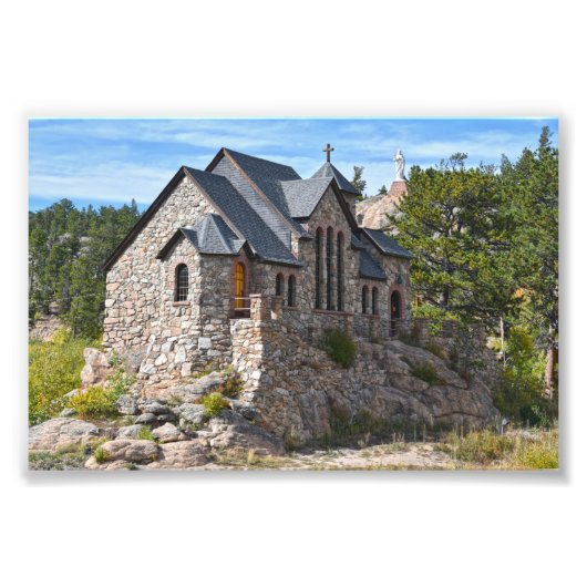 Kapelle am Felsen, Allenspark, Colorado Fotodruck (Vorne)