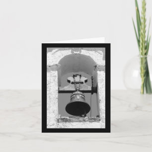 Kapelle Bell Faro Schwarzweiß-Weiß-Aufkleber Karte