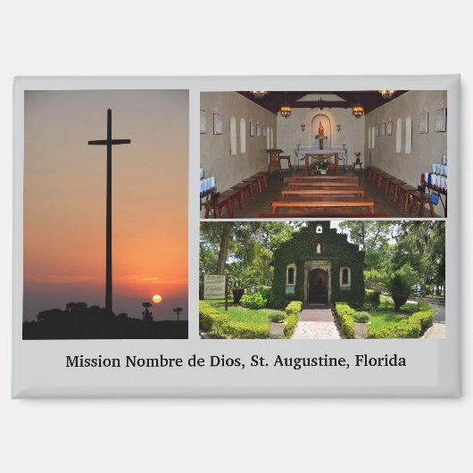 Kapelle der Mission von Nombre de Dios Postcard Magnet (Vorderseite)