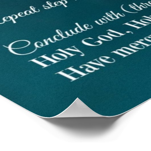 Kapelle des göttlichen Gnade-Gebet-Posters Poster (Ecke)