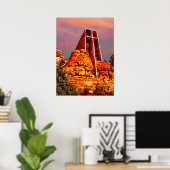 "Kapelle des Heiligen Kreuzes" Kunst Sedona Poster (Heimbüro)