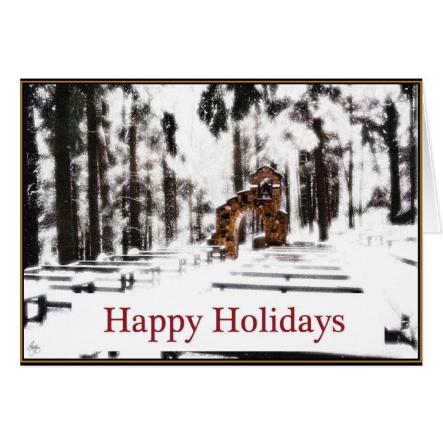 Kapelle des Waldes in einem schneefreudigen Urlaub (Vorderseite (Horizontal))