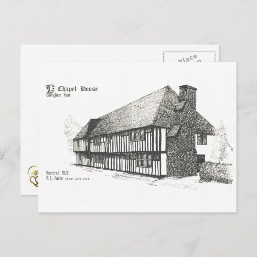 Kapelle Haus, Rainham Postkarte (Vorne/Hinten)