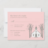 Kapelle Hochzeit RSVP / Antwortkarte (Vorderseite)
