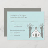 Kapelle Hochzeit RSVP / Antwortkarte (Vorne/Hinten)