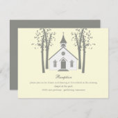 Kapelle Hochzeitskarte Begleitkarte (Vorne/Hinten)