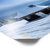 Kapelle im Alpenschnee Fotodruck (Ecke)