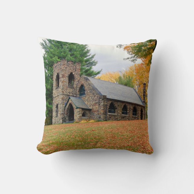 Kapelle im Herbst Kissen (Vorderseite)
