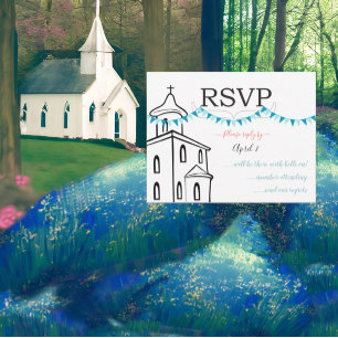 Kapelle RSVP-Größe für RSVP-Umschläge RSVP Karte