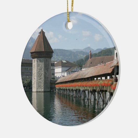 Kapellen-Brücke, Luzerne, die Schweiz Keramikornament (Links)