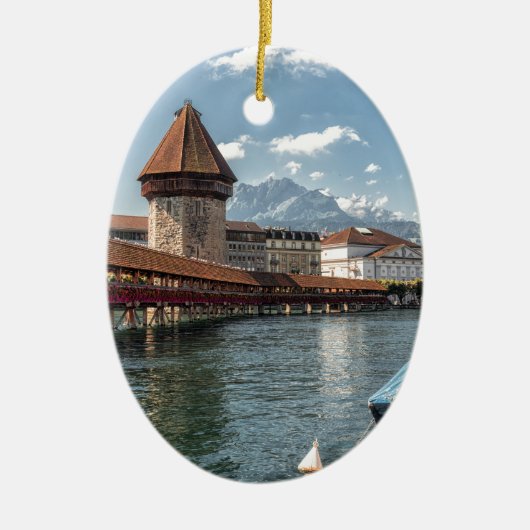 Kapellen-Brücken-Luzerne, die Schweiz Keramik Ornament (Vorne)