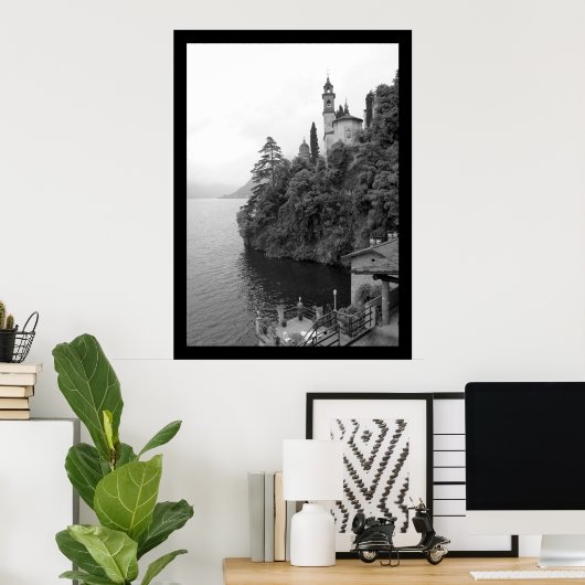 Kapellenansicht B&W Poster (Heimbüro)