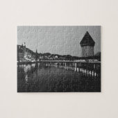 Kapellenbrücke der Luzerne-(die Schweiz) + Fluss Puzzle (Horizontal)