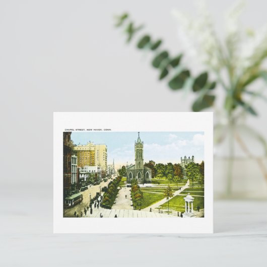 Kapellstraße, New Haven, Connecticut Postkarte (Stehend Vorderseite)
