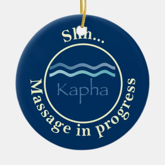 Kapha (Wasser) Massage Tür Hänge Keramik Ornament (Vorne)