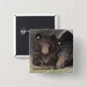 Kapiolani und Schatten - quadratischer Knopf Button (Vorne & Hinten)