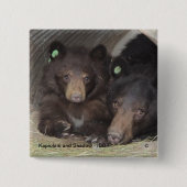 Kapiolani und Schatten - quadratischer Knopf Button (Vorderseite)