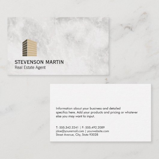 Kapitalanleger mit echtem Anwesen | Führungskraft Visitenkarte (Vorne/Hinten)