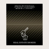 Kapitalanleger mit echtem Anwesen | Schlüssel zur Visitenkarten (Außenseite Aufgefaltet)