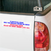 KAPITALISMUS ERRICHTETE DIE USA!  SOZIALISMUS AUTOAUFKLEBER (Auf Lkw)