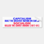 KAPITALISMUS ERRICHTETE DIE USA!  SOZIALISMUS AUTOAUFKLEBER (Vorne)