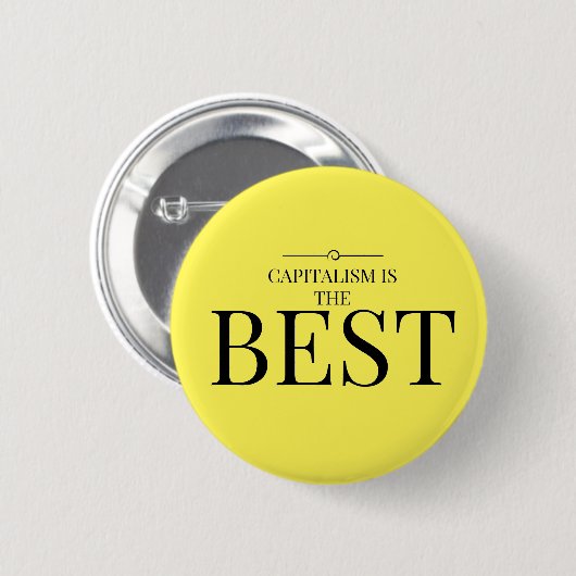 Kapitalismus ist das Beste Button (Vorne & Hinten)