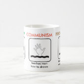 Kapitalismus-Kommunismusprogressivism-Tasse Kaffeetasse (Mittel)
